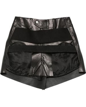 Rick Owens Temple Panel Mini Skirt - Black