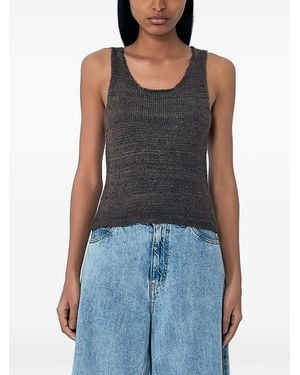 Our Legacy Ribbed-Knit Scoop-Neck Tank Top - Blue