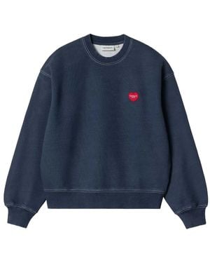 Carhartt Ingo Sweatshirt mit Herzstickerei - Blau