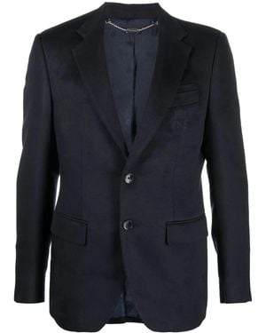Billionaire Fitted Single-Breasted Blazer - Blue
