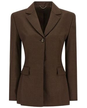 Magda Butrym Blazer À Simple Boutonnage - Marron