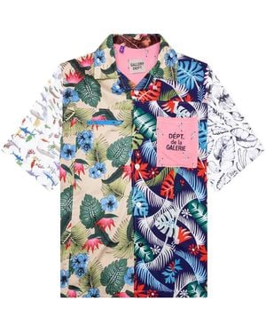 GALLERY DEPT. Leaf-Print Short-Sleeve Shirt - White