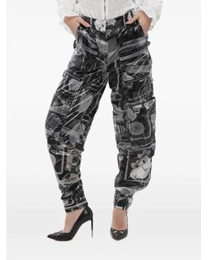 Off-White c/o Virgil Abloh Graphic-Print Cargo Pants - Black