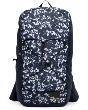 Jack Wolfskin Abstract-Print Bungee-Cord Backpack - Blue