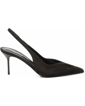 Paris Texas Lidia Slingback Court Shoes - Black