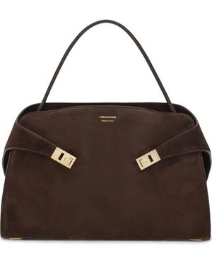 Ferragamo Large Soft Hug Shoulder Bag - Brown