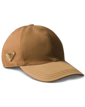 Prada Logo-Triangle Baseball Cap - Brown
