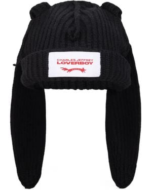 Charles Jeffrey Chunky Rabbit Beanie - Black