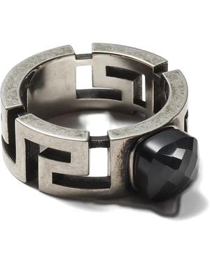 Versace Anillo Greca - Gris