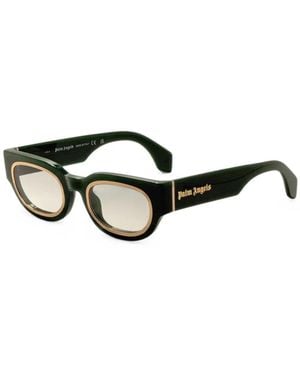 Palm Angels Pier Oval-Frame Sunglasses - Black