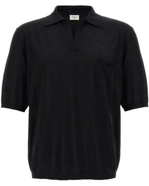 Saint Laurent ウール Tシャツ - ブラック
