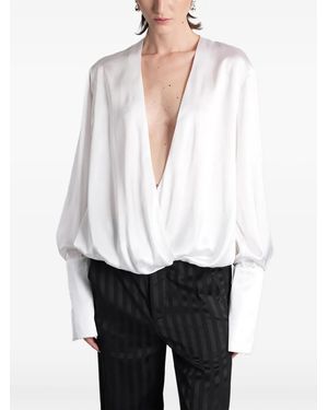 BATAKOVIC Belgrade Draped Blouse - White
