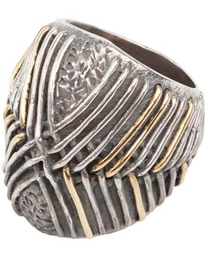 Tobias Wistisen Wide Braid Wire Ring - Grau