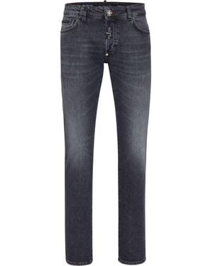 Philipp Plein Mid-Rise Skinny Jeans - Blue