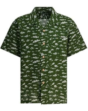Montbell Buttoned Patterned Shirt - Green