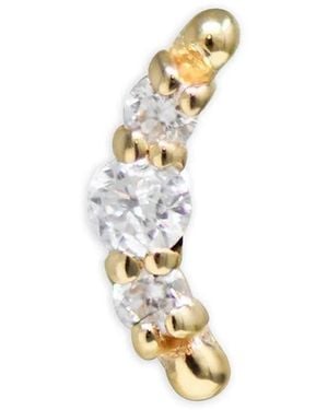 Anzie Cleo Croissant Ohrring Mit Diamanten - Mettallic