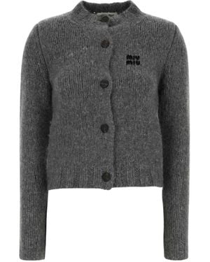 Miu Miu Cashmere Cardigan - Grey
