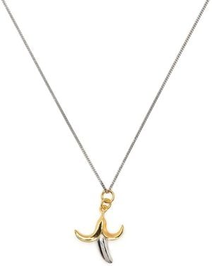 True Rocks Two-Tone Banana-Charm Necklace - Metallic