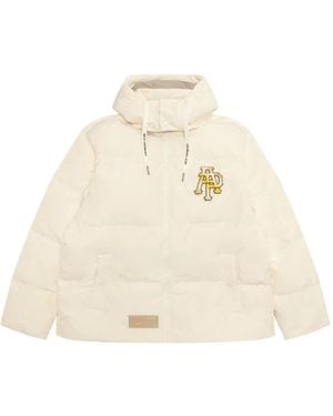 Aape By A Bathing Ape Logo-Patch Hooded Jacket - Natural