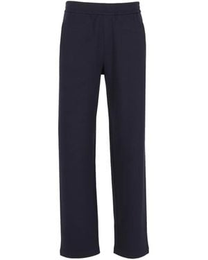 Emporio Armani Jersey Piqué Travel Essential Trousers - Blue