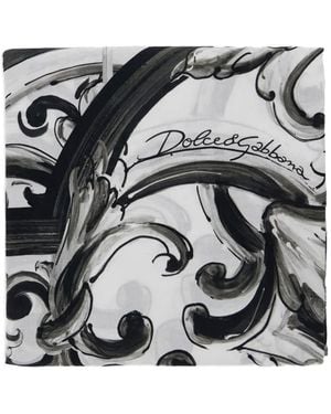 Dolce & Gabbana Majolica-Print Beach Towel - Grey