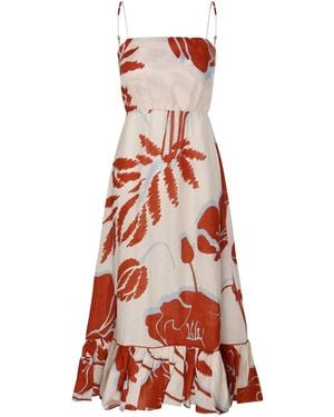 JUAN DE DIOS Re2550281 Ecr Ecru/ Gladiolos - Red