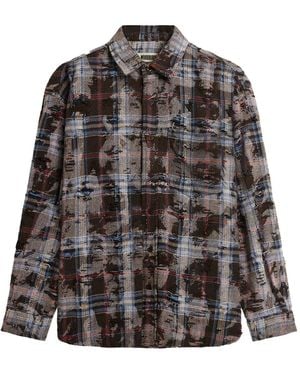 Woodbird WBJong Hemd im Distressed-Look - Grau