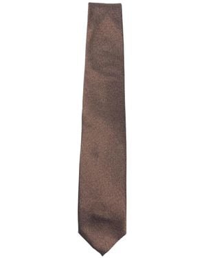 Corneliani Puntige Stropdas - Bruin