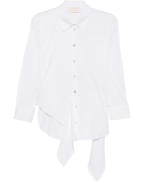 iBlues Tie-Waist Button-Down Shirt - White