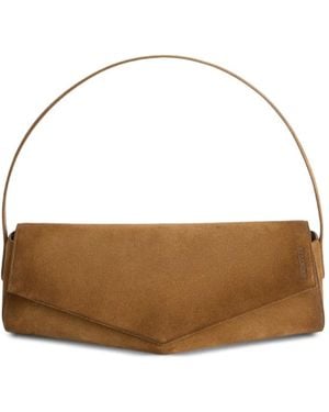 Jil Sander Kante Suede Shoulder Bag - Brown