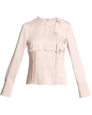 Erdem Chemise Ornée À Col Lacé - Pink