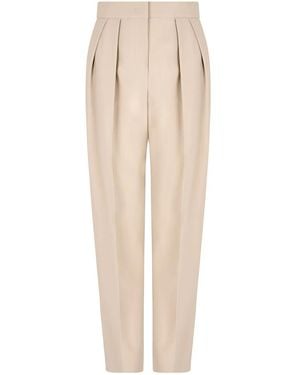 Giorgio Armani Hose Mit Bundfalten - Natur