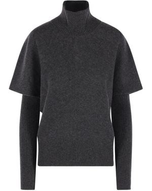 FEDERICA TOSI Layered High-Neck Jumper - Black