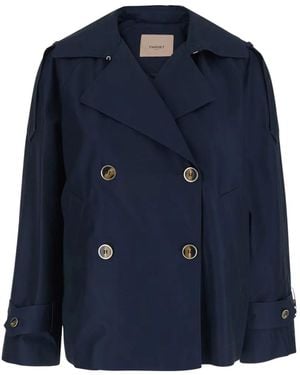Twinset Double-Breasted Jacket - Blue