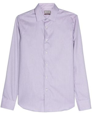 Canali ジオメトリックパターン シャツ - パープル