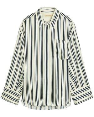 Heirlome Vertical-Stripe Chest-Pocket Shirt - White