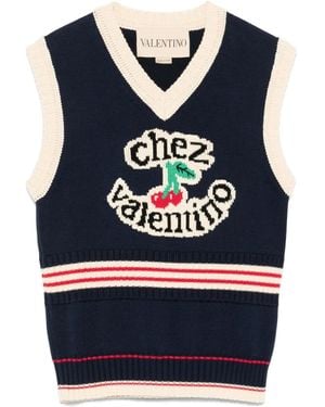 Valentino Garavani Chez -Detail Vest - Blue