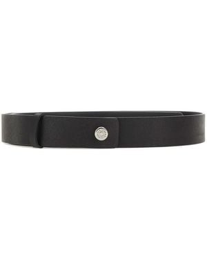 Gianni Chiarini Hammered Logo Belt - White