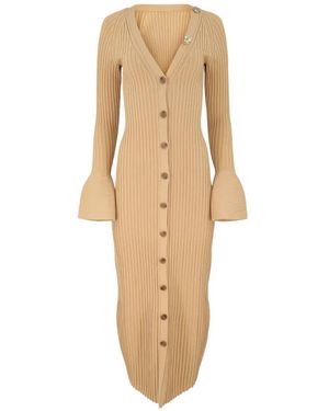 Alexis Trisha Bell-Sleeve Midi Dress - Natural