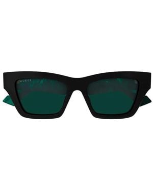 Gucci Double G Cat-Eye Sunglasses - Green