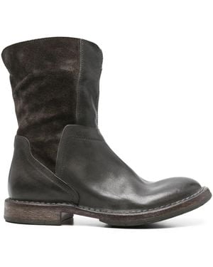 Moma Minsk Paneled Ankle Boots - Black