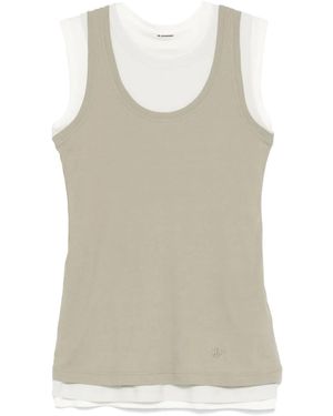 Jil Sander Pack 3 Natu Khaki Tank T-Shirt - Natural