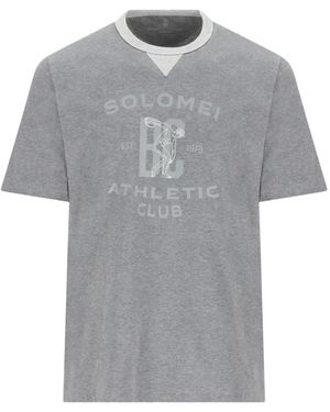 Brunello Cucinelli Slogan-Print T-Shirt - Grey