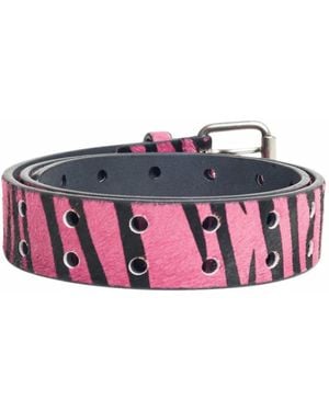 Stussy Zebra-Print Punch-Out Belt - Pink