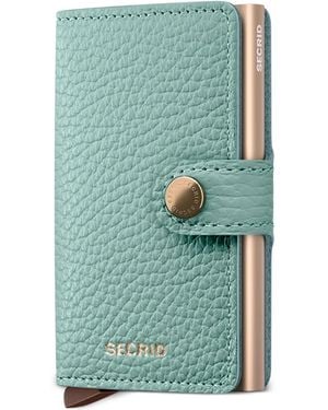 Secrid Leather Button Cardholder - Green