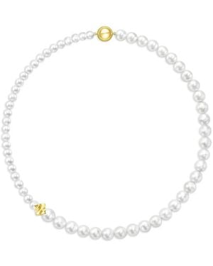Tasaki Collana M/G Square Leaf - Bianco