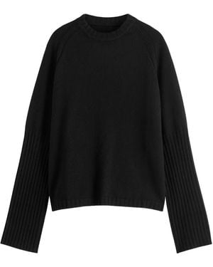 Rick Owens リブカフス セーター - ブラック