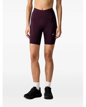 Asics Road Logo-Print Running Shorts - Blue