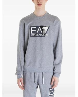 EA7 Logo-Print Sweatshirt - Gray