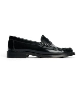 VINNY'S Yardee Moccasin Loafers - Black